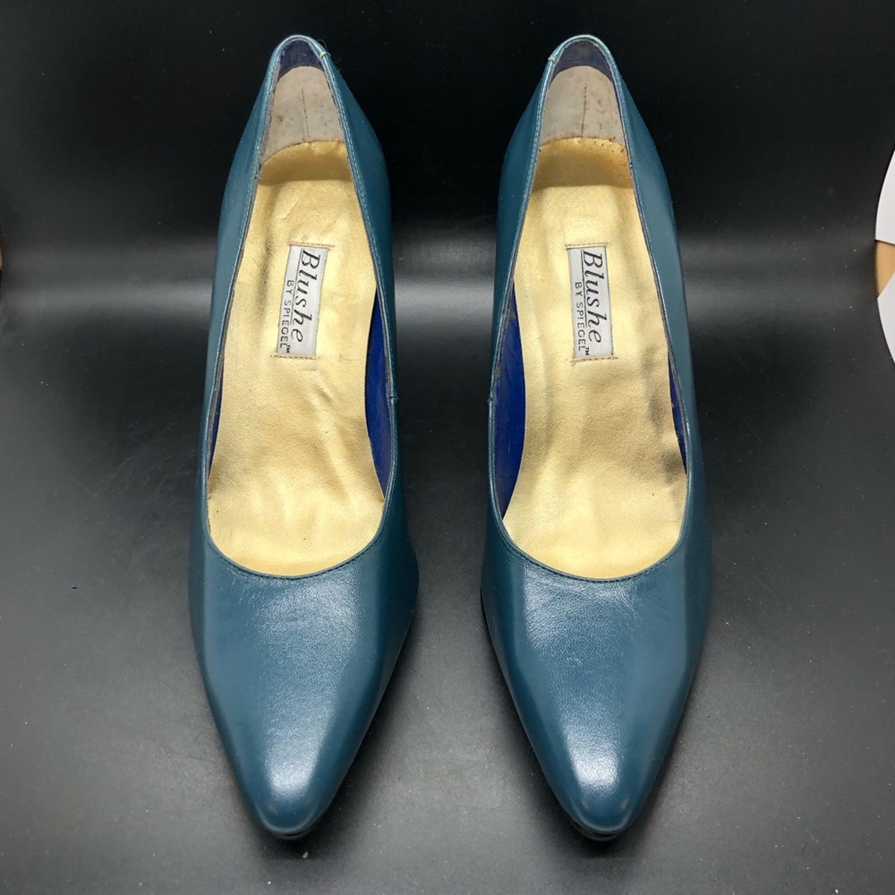Vintage Blushe by Spiegel turquoise heels 8